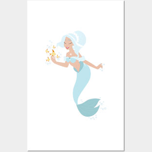 Pisces - Aqua Posters and Art